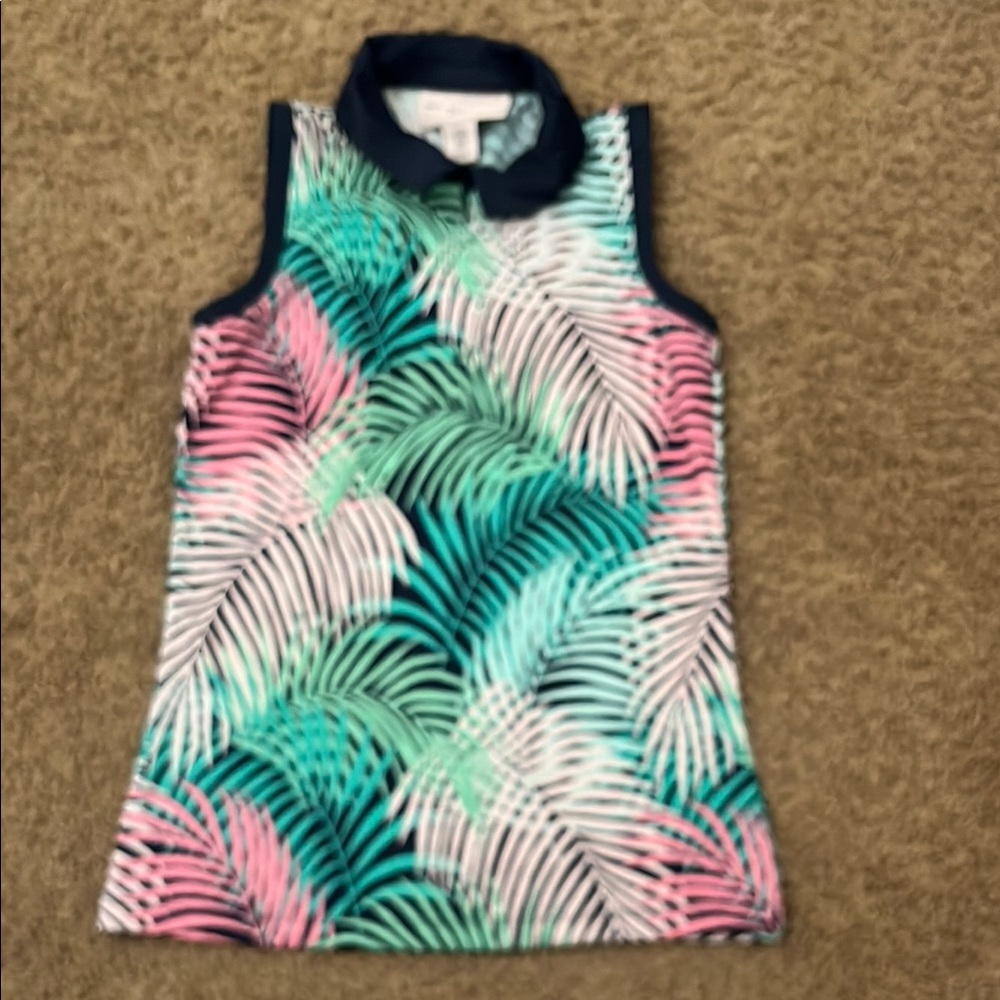 Tommy Bahama Navy and Mint Golf Polo